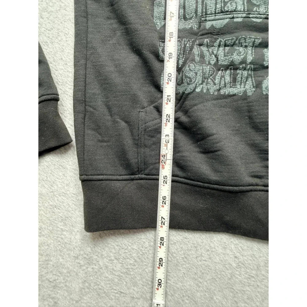 Billabong Mens Full Zip Graphic Hoodie Black Surf Est 1973 Sweatshirt Medium